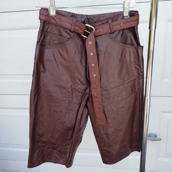 ✖️SOLD✖️Reworked Vtg Leather Pants, 2-Piece - Picture 5 of 16